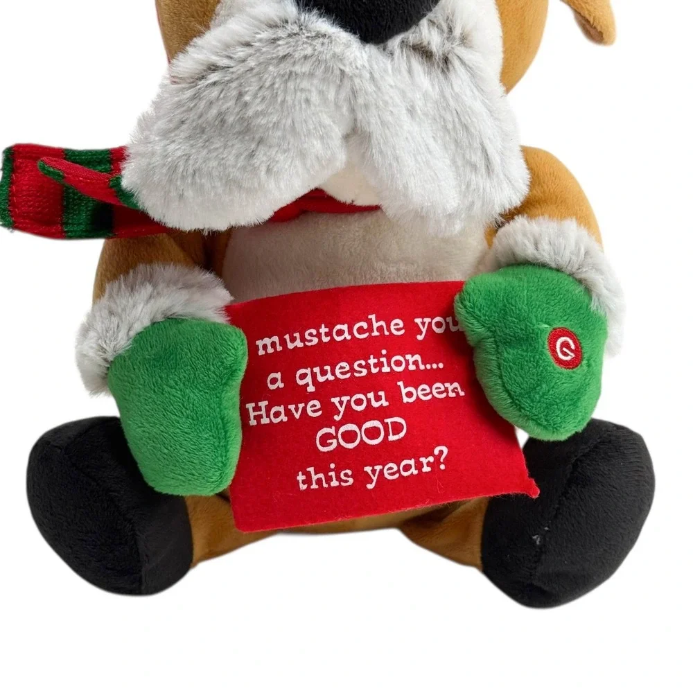 Gemmy Christmas Reindeer Wiggler Mustache You A Question Sings SEE VIDEO